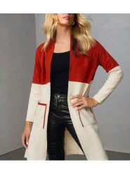 Milan Kiss Kardigan w kolorze kremowo-jasnobrązowym rozmiar: L. Brązowe swetry Milan Kiss, l, bez wzorów, bez ramiączek. Za 130.99 zł.