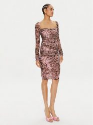 Pinko Sukienka codzienna Anfitrione 103300 A1Q2 Kolorowy Slim Fit. Sukienki Pinko, na co dzień, m, bez wzorów, z syntetyku, bez kołnierzyka, bez ramiączek, proste. Za 649.99 zł.