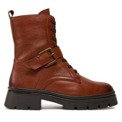 Trapery s.Oliver. Brązowe traperki S.Oliver, bez wzorów, bez obcasa, bez zapięcia. Za 499.99 zł.