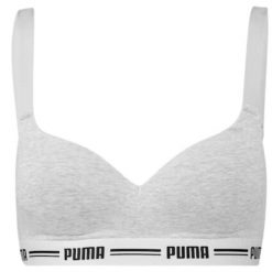 Biustonosz Sportowy Damski Pikowany. Szare biustonosze sportowe Puma, bez wzorów. Za 153.99 zł.