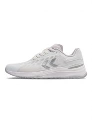 Buty halowe Hummel HB Topflight Pro. Białe buty treningowe Hummel, bez wzorów, z materiału, bez zapięcia, do piłki ręcznej. Za 500.50 zł.