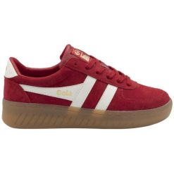 Sneakersy damscy Gola Grandslam Suede Trainer. Białe buty sportowe lifestyle Gola, bez wzorów, sportowe, bez zapięcia. Za 470.50 zł.