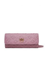 PINKO Duży Portfel Damski Love Tiny Birds Wallet C 103765 A1YB Fioletowy. Fioletowe portfele Pinko, bez wzorów, ze skóry. Za 669.99 zł.