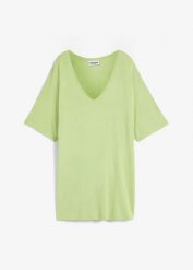 Długi T-shirt z mieszanki wiskozy. Czerwone t-shirty bonprix, bez wzorów, z wiskozy, bez kołnierzyka, bez ramiączek. Za 42.99 zł.