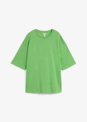 Długi T-shirt z dzianiny interlock. Czerwone t-shirty bonprix, bez wzorów, z dzianiny, bez kołnierzyka, bez ramiączek. Za 67.99 zł.