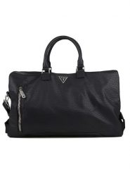 Guess Torba podróżna w kolorze czarnym - 48 x 30,5 x 24,5 cm rozmiar: onesize. Czarne torby podróżne Guess, z aplikacjami, z materiału, przez ramię. Za 565.99 zł.