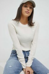 Abercrombie & Fitch sweter kaszmirowy damski kolor beżowy lekki. Brązowe swetry Abercrombie & Fitch, l, bez wzorów, z kaszmiru, bez ramiączek. W wyprzedaży za 537.99 zł.