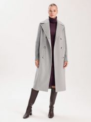 BGN Płaszcz przejściowy w kolorze szarym rozmiar: 40. Szare płaszcze BGN, bez wzorów, z tkaniny, bez kaptura. Za 346.18 zł.