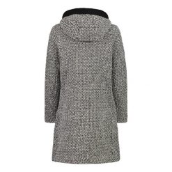 Płaszcz damski z kapturem CMP. Czarne płaszcze CMP, na zimę, bez wzorów, z materiału, eleganckie, z kapturem. Za 777.95 zł.