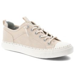 Trampki damskie Big Star, tekstylna cholewka sznurowany fason klasyczna gumowa podeszwa lekka konstrukcja minimalistyczny design, beżowe, TT274387. Białe trampki BIG STAR, bez wzorów, z gumy, klasyczne, bez zapięcia. Za 149.00 zł.