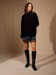 Perfect Cashmere Kaszmirowy sweter "Pemala" w kolorze czarnym rozmiar: M. Czarne swetry Perfect Cashmere, m, bez wzorów, z kaszmiru, bez ramiączek. Za 1,130.99 zł.