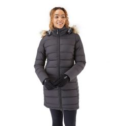 Płaszcz puchowy damski Rab Deep Cover Down Parka z kapturem. Zielone płaszcze RAB, bez wzorów, z puchu, z kapturem. Za 809.99 zł.