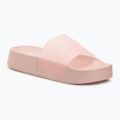 Klapki damskie U.S. Polo Assn. AMAMI009A. Brązowe klapki U.S. Polo Assn., z aplikacjami, z materiału, klasyczne, bez obcasa, bez zapięcia. Za 99.99 zł.