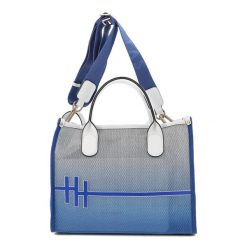 Granatowa Stylowa Damska Torebka Hispanitas. Niebieskie shopper bag Hispanitas, bez wzorów, eleganckie, na ramię, bez dodatków. Za 449.99 zł.