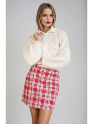 Monki Spódnica w kolorze czerwonym rozmiar: 48. Czerwone spódnice Monki, na co dzień, bez wzorów, mini, proste. Za 39.99 zł.