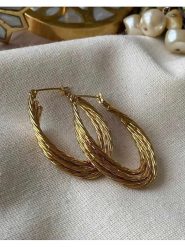 Luseera Kolczyki-kreole rozmiar: onesize. Żółte kolczyki Luseera, ze stali. Za 34.99 zł.