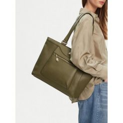 Torebka Beverly Hills Polo Club. Zielone shopper bag Beverly Hills Polo Club, bez wzorów, bez dodatków. Za 229.99 zł.