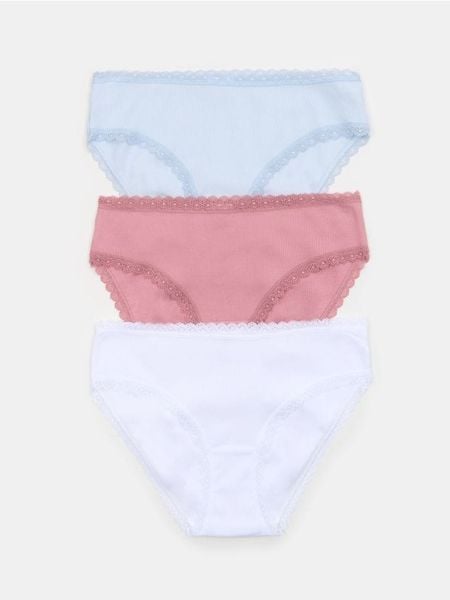 Bawełniane figi 3 pack - wielobarwny. Figi Sinsay, bez wzorów, z bawełny. Za 22.99 zł.