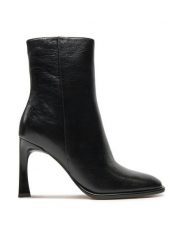 MICHAEL Michael Kors Botki Kelsea 40F4KLHE6L Czarny. Czarne botki MICHAEL Michael Kors, bez wzorów, ze skóry, bez obcasa, na słupku, bez zapięcia. Za 649.99 zł.