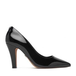 Czółenka Nine West. Czarne czółenka Nine West, bez wzorów, bez obcasa, bez zapięcia. Za 249.99 zł.
