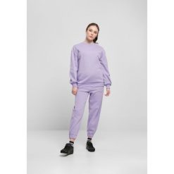 Bluza damska Urban Classics organic oversized crew. Niebieskie bluzy Urban Classics, bez wzorów, z bawełny, bez ramiączek, bez kaptura. Za 212.35 zł.
