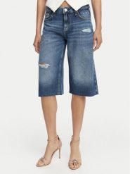 Guess Bermudy W6GD91 D0695 Granatowy Baggy Fit. Niebieskie szorty Guess, z aplikacjami, z bawełny. Za 434.99 zł.