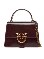 PINKO Torebka Love One Top Handle Classic Light PE 25 PLTT 100066 A1UV Y1HQ Bordowy. Czerwone torebki klasyczne Pinko, bez wzorów, ze skóry, bez dodatków. Za 1,959.00 zł.