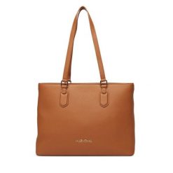 Torebka Valentino. Brązowe shopper bag Valentino, bez wzorów, bez dodatków. Za 589.99 zł.