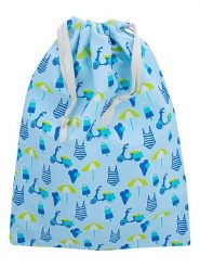 Overbeck and Friends Worek w kolorze błękitnym do przechowywania - 27 x 37 cm rozmiar: onesize. Niebieskie shopper bag Overbeck and Friends, bez wzorów, z bawełny, bez dodatków. Za 22.45 zł.