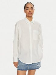 Calvin Klein Jeans Koszula J20J224436 Biały Relaxed Fit. Białe koszule Calvin Klein Jeans, xxl, bez wzorów, z bawełny, bez kołnierzyka, bez ramiączek. Za 279.99 zł.