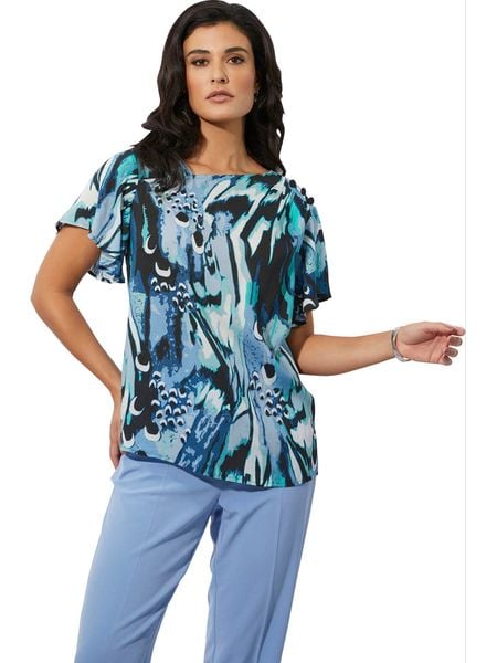 WITT WEIDEN Bluzka w kolorze biało-niebiesko-czarnym rozmiar: 36. Niebieskie bluzki WITT WEIDEN, bez wzorów, bez kołnierzyka, bez ramiączek. Za 61.60 zł.