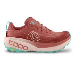Damskie buty trailowe Topo Athletic Vista. Czerwone buty do biegania Topo Athletic, bez wzorów, bez zapięcia, do biegania. Za 864.85 zł.