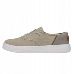 HEYDUDE Damskie Trampki Conway Craft Linen. Białe trampki Hey dude, bez wzorów, z materiału, bez zapięcia. Za 179.00 zł.