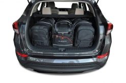 Torby Do Bagażnika Hyundai Tucson 2015-2020 4Szt Kjust. Czarne torby podróżne KJUST, bez wzorów, z kauczuku. Za 1,221.00 zł.