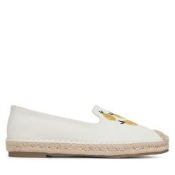 Espadryle DeeZee. Białe espadryle DeeZee, bez wzorów, bez obcasa. Za 119.99 zł.