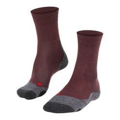 Skarpetki damskie Falke TK2 Melange. Czerwone skarpetki Falke, bez wzorów, z materiału. Za 161.50 zł.
