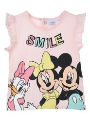 Disney Minnie Mouse Top "Minnie" w kolorze jasnoróżowym rozmiar: 68. Różowe topy Disney Minnie Mouse, bez wzorów, z bawełny, bez kołnierzyka, bez ramiączek. Za 15.37 zł.