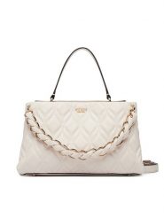 Guess Torebka Maxine HWQG97 33050 Kremowy. Białe torebki klasyczne Guess, z aplikacjami, ze skóry, bez dodatków. Za 634.99 zł.