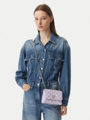 Guess Torebka Giully II Mini HWQG96 73740 Fioletowy. Fioletowe listonoszki Guess, z aplikacjami, ze skóry, bez dodatków. Za 417.99 zł.