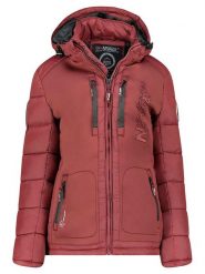 Geographical Norway Kurtka zimowa "Beachwood" w kolorze bordowym rozmiar: XL. Czerwone kurtki Geographical Norway, na zimę, xl, z aplikacjami, z puchu, bez kaptura. Za 302.39 zł.