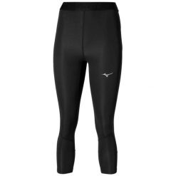 Legginsy damskie Mizuno Core Impulse 3/4. Czarne legginsy Mizuno, bez wzorów, sportowe. Za 119.99 zł.