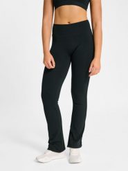 Damskie legginsy Hummel Hiit Seamless Flare. Czarne legginsy Hummel, bez wzorów, z materiału, sportowe. Za 279.50 zł.