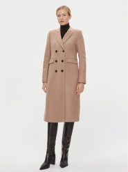 IVY OAK Płaszcz wełniany Celina IO1123F1013 Beżowy Slim Fit. Brązowe płaszcze IVY & OAK, na zimę, bez wzorów, z wełny, bez kaptura. Za 2,739.00 zł.