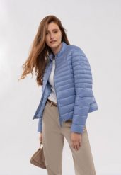 Kurtka pikowana casual J-COMO. Brązowe kurtki przejściowe sportowe Volcano, m, bez wzorów, z materiału, bez kaptura. Za 289.99 zł.