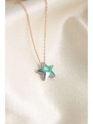 Lodie Silver Srebrny naszyjnik z zawieszką - dł. 43 cm rozmiar: onesize. Zielone naszyjniki Lodie Silver, z materiału, srebrne. Za 39.99 zł.