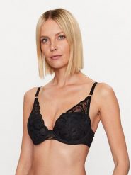 Chantelle Biustonosz braletka Fleurs C12M20 Czarny. Czarne biustonosze Chantelle, bez wzorów, z syntetyku. Za 249.99 zł.