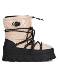 Badura Śniegowce WFA3451-1 Beżowy. Brązowe botki Badura, bez wzorów, z materiału, bez zapięcia. Za 299.99 zł.