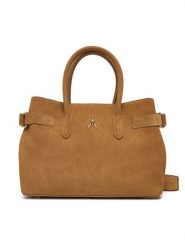 Patrizia Pepe Torebka 8B0282/L152-B768 Beżowy. Brązowe listonoszki Patrizia Pepe, bez wzorów, ze skóry, bez dodatków. Za 1,629.00 zł.