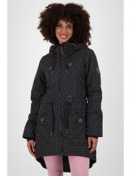 Alife and kickin Parka "KarlottiAK" w kolorze czarnym rozmiar: S. Czarne płaszcze Alife and Kickin, s, z aplikacjami, ze skóry, bez kaptura. Za 184.89 zł.