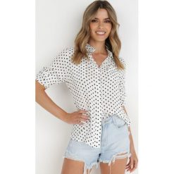 Biała Koszula z Wiskozy Cythissa. Białe koszule Born2be, l, z aplikacjami, z wiskozy, biznesowe, bez kołnierzyka, bez ramiączek. W wyprzedaży za 51.99 zł.
